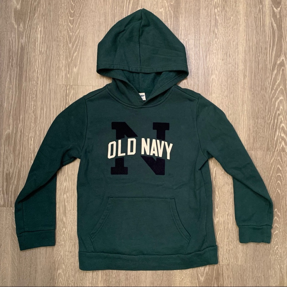 OLD NAVY Big Logo‎ Hoodie Youth Boy’s Size Large (10-12) Stretch